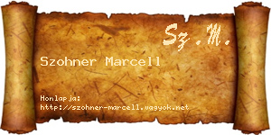 Szohner Marcell névjegykártya